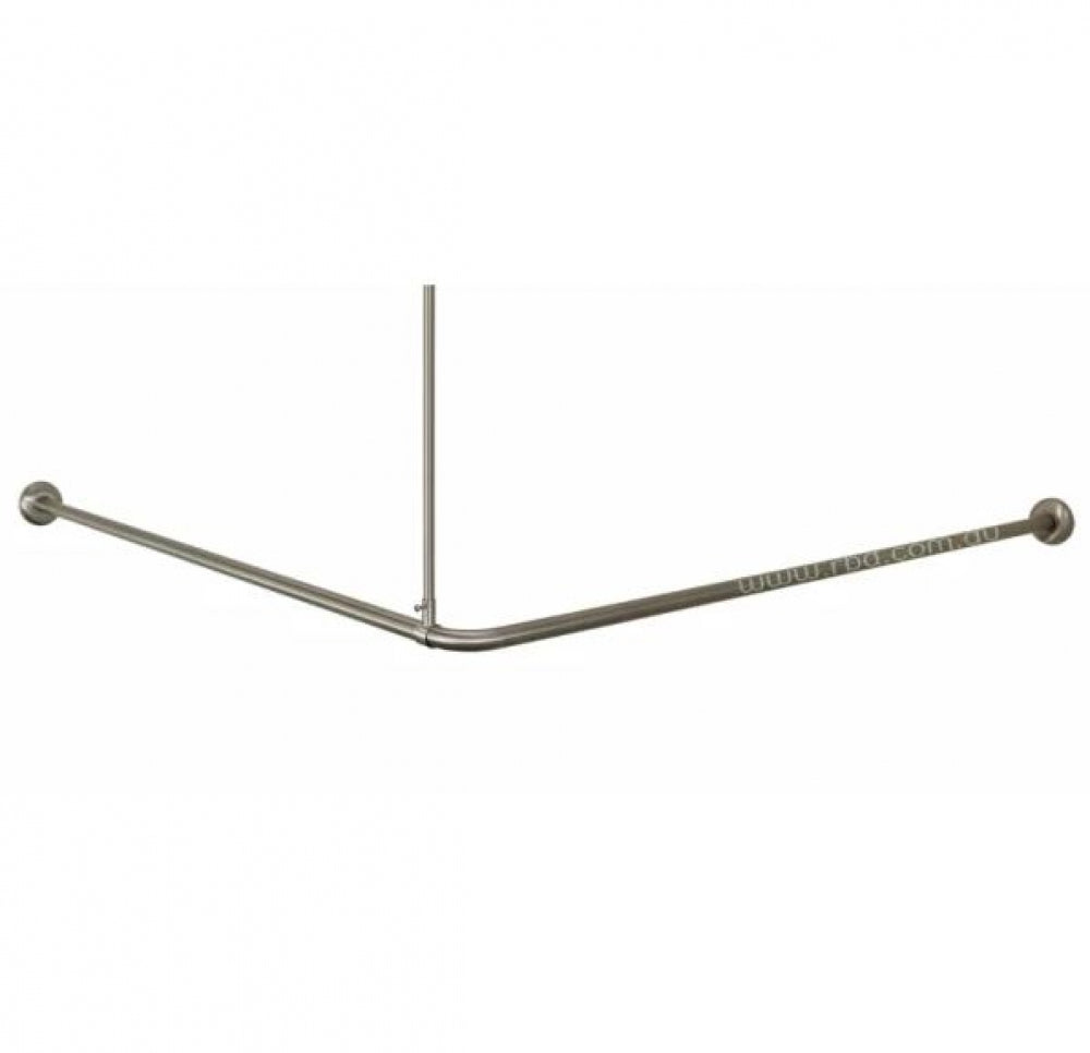 RBA RBA4171-101 Shower Curtain Rail Hooks and Curtain Set