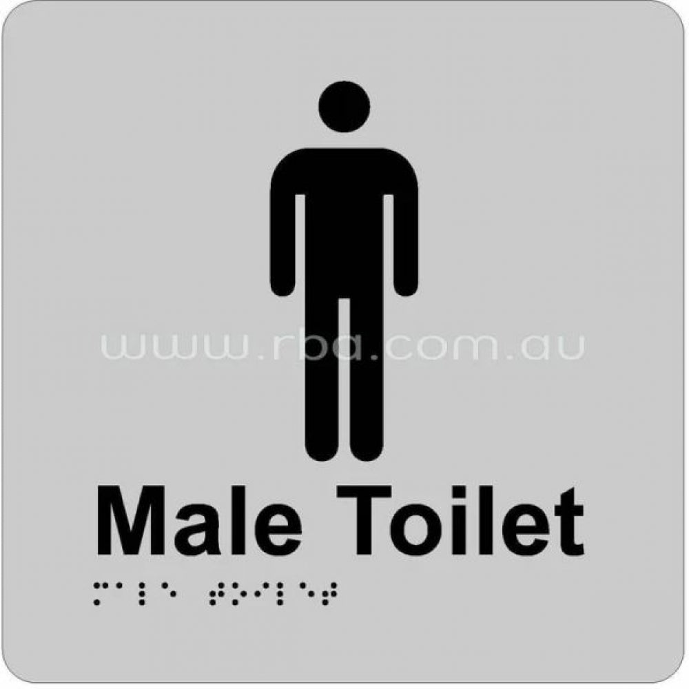 RBA Stainless Braille Sign RBA4330 Male Toilet
