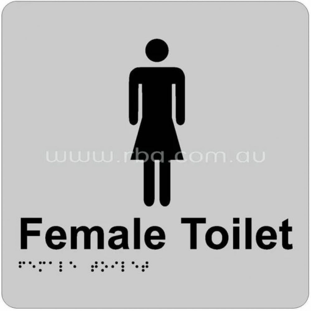 RBA Stainless Braille Sign RBA4330 Female Toilet