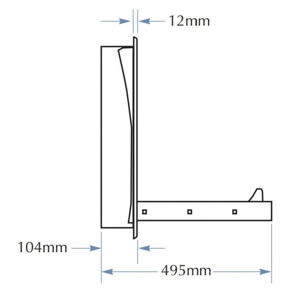 Bradley ICN-962 Baby Change Table Horizontal Recessed