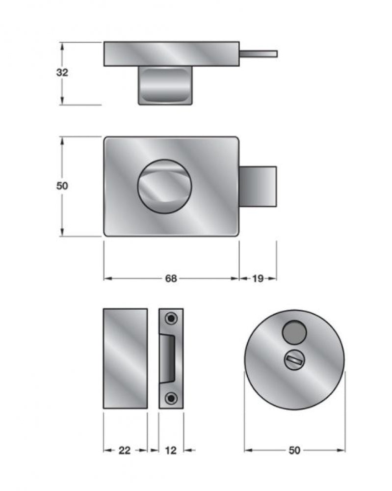 Hafele Partition Turnbolt Indicator Set and Staple