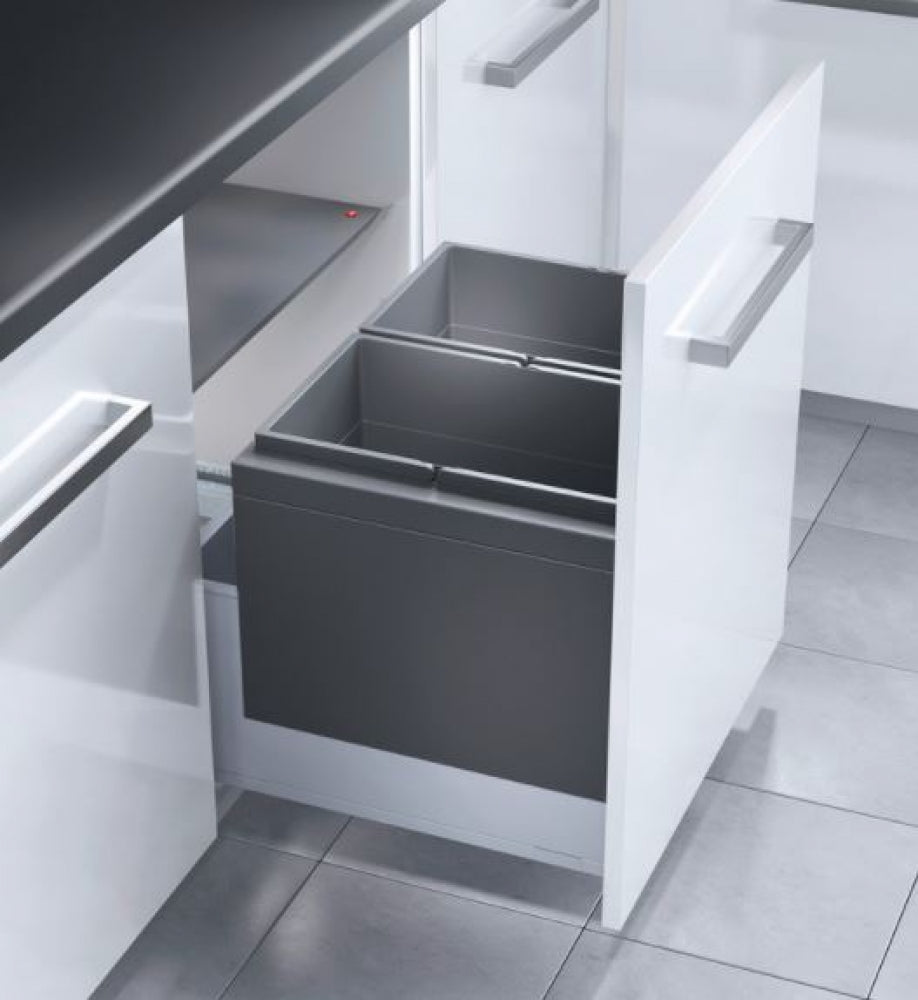 Hafele Hailo Triple XL Pull Out Waste Bin 2 x 28L