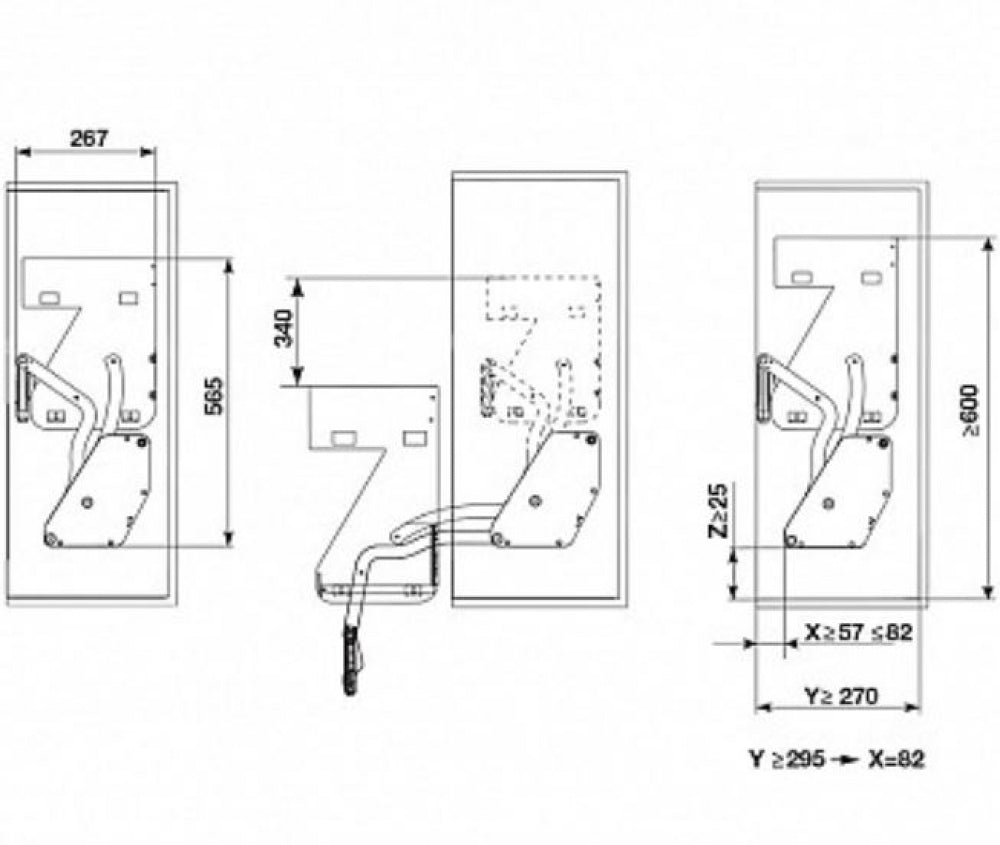 Hafele iMove Double Tray Pull Down Lift Up Unit