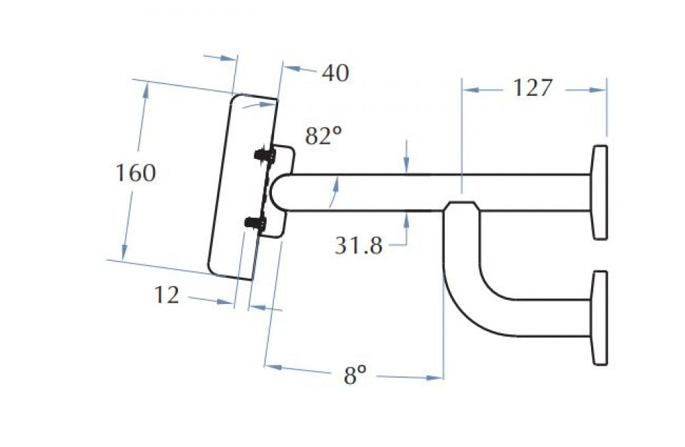 Bradley 9575 Toilet Backrest