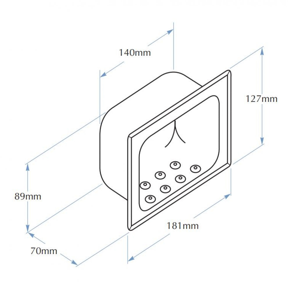 Bradley 9401 Soap Dish Recessed
