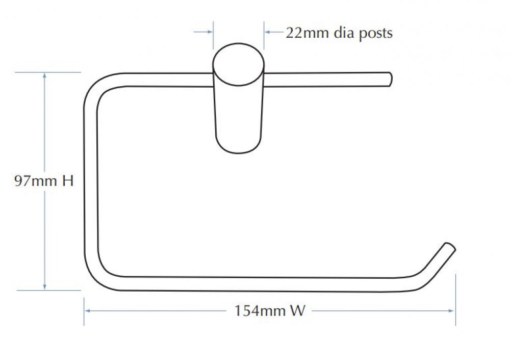 Bradley Regent R0081 Single Toilet Roll Holder