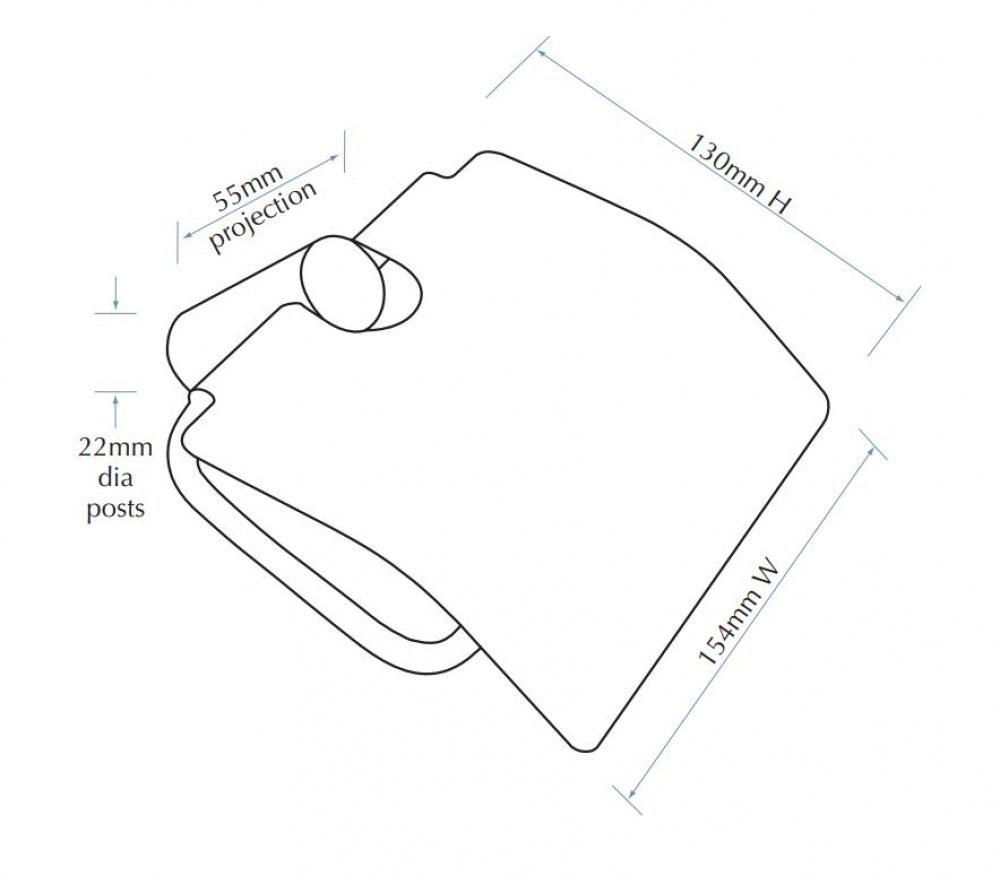 Bradley Regent R0081-H Single Toilet Roll Holder with Hood