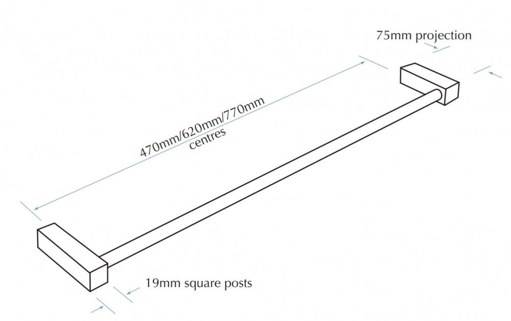 Bradley Triumph TR026 Single Towel Rail