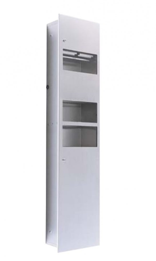 Bradley Contemporary 2847A 3-In-1 Unit Towel Dispenser Hand Dryer Waste Bin 30L