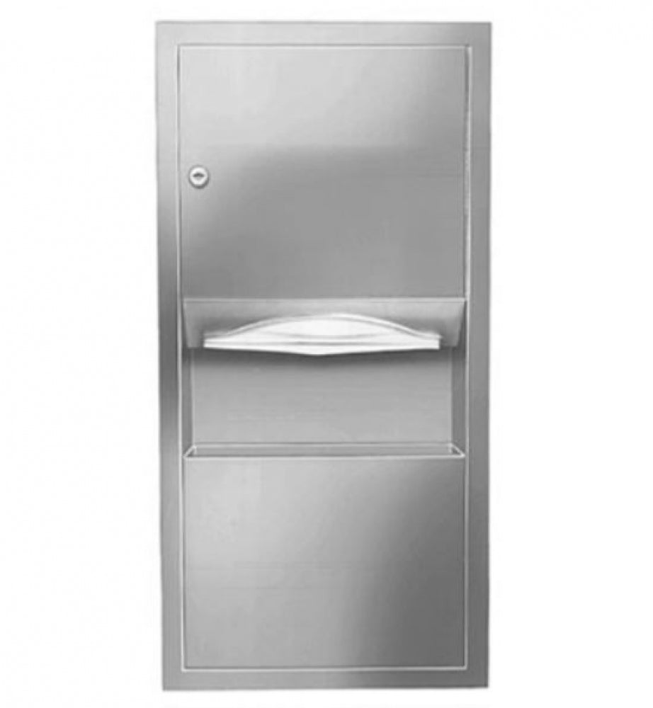 Bradley Retro 2291 Combo Unit Towel Dispenser and Waste Bin 8L