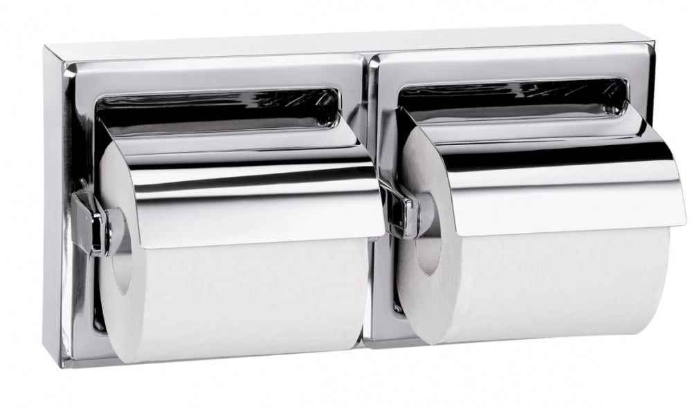Bradley 5126 Double Toilet Roll Holder with Hoods