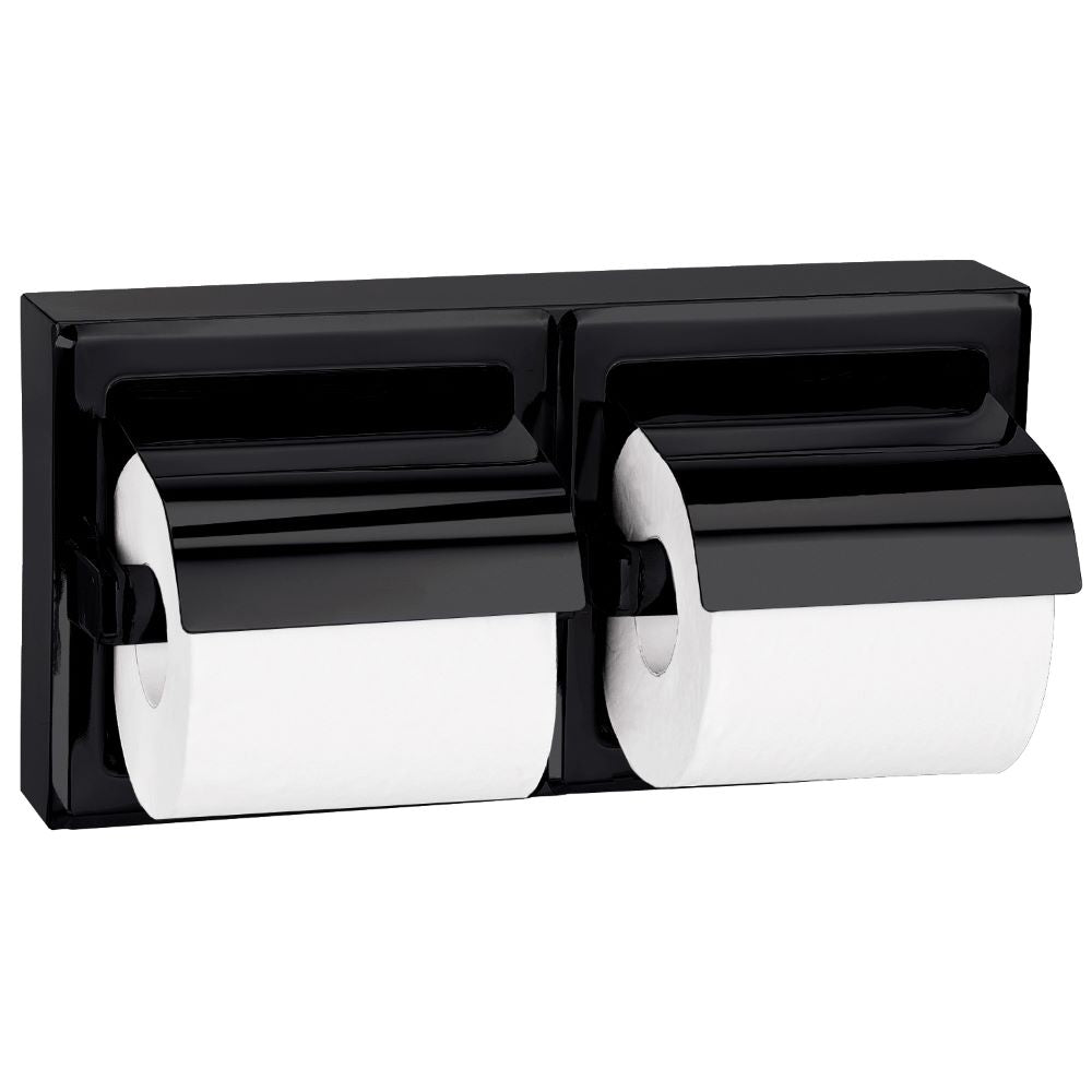 Bradley 5126-MB Double Toilet Roll Holder with Hoods