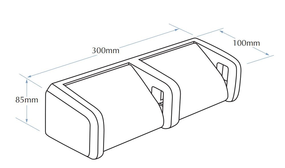 Bradley 5244 Double Toilet Roll Holder Hooded