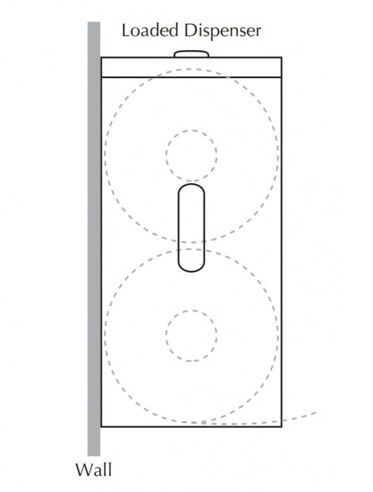 Bradley 5442 Double Toilet Roll Dispenser Lockable