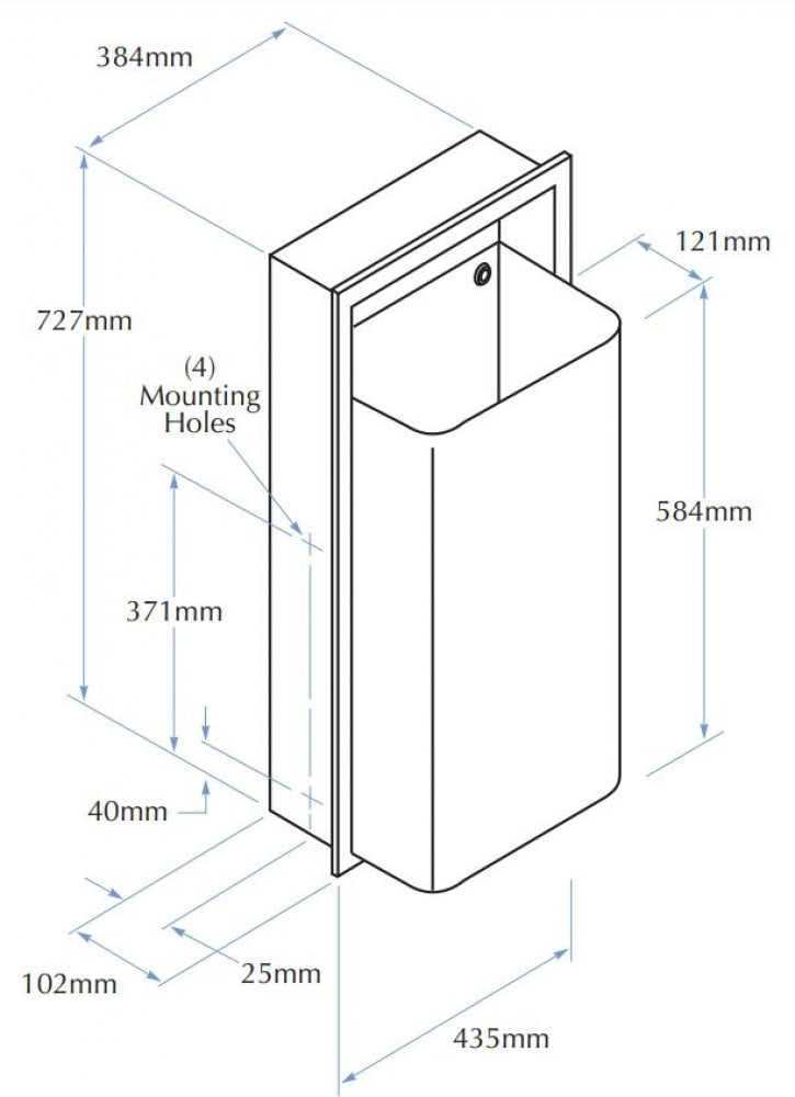 Bradley Retro 344 Waste Receptacle 45L