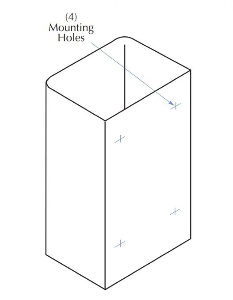 Bradley 356 Wall Mount Bin 60L