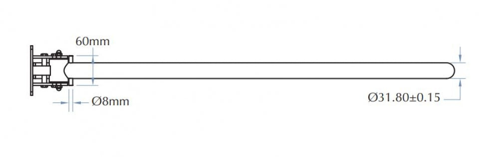Bradley 832-102 Changing Places Locking Drop Down Grab Rail