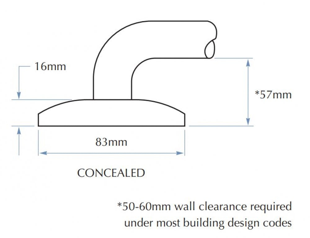 Bradley 832-6 Straight Grab Rail