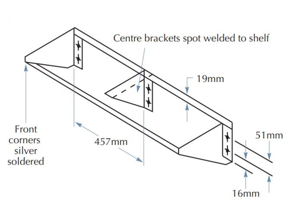 Bradley 756A Shelf 150mm Deep