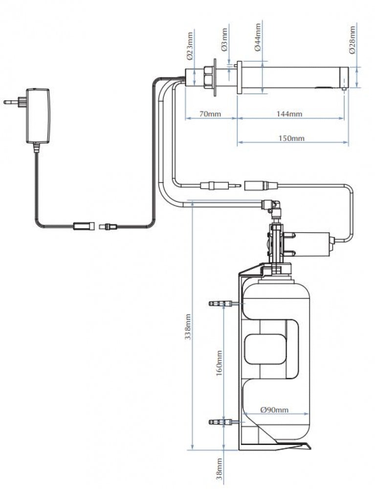 Bradley 6088-OP1 Wall Soap Dispenser Liquid Sensor 1L