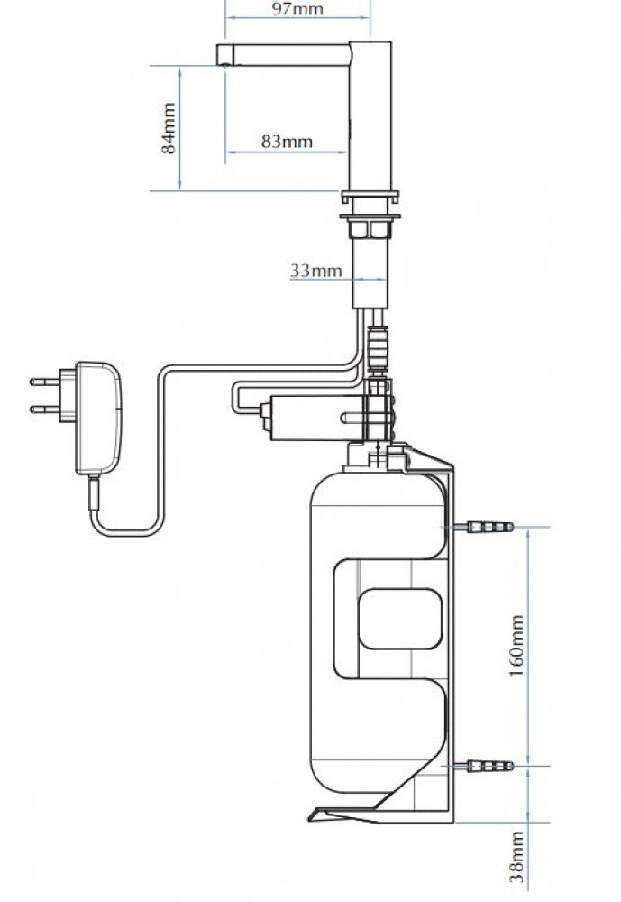 Bradley 6333-OP1 Bench Mounted Sensor Soap Dispenser Liquid