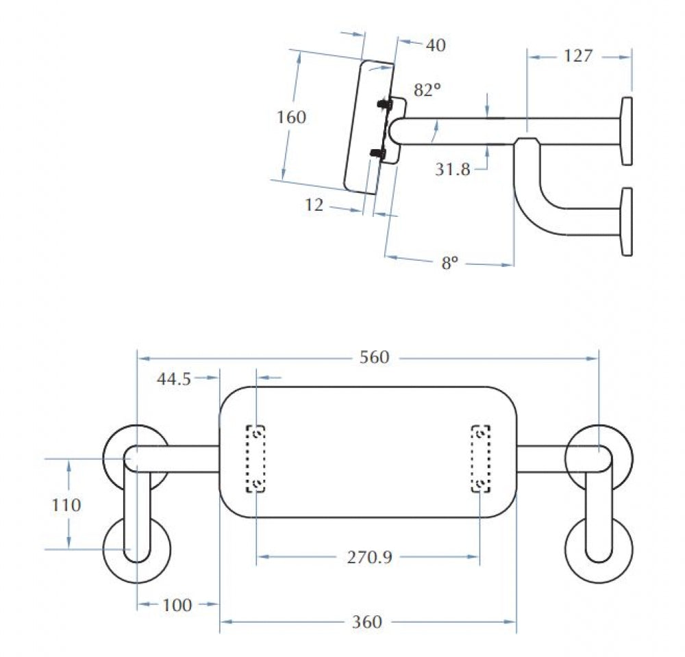Bradley Aquala Toilet Suite and Backrest Combo