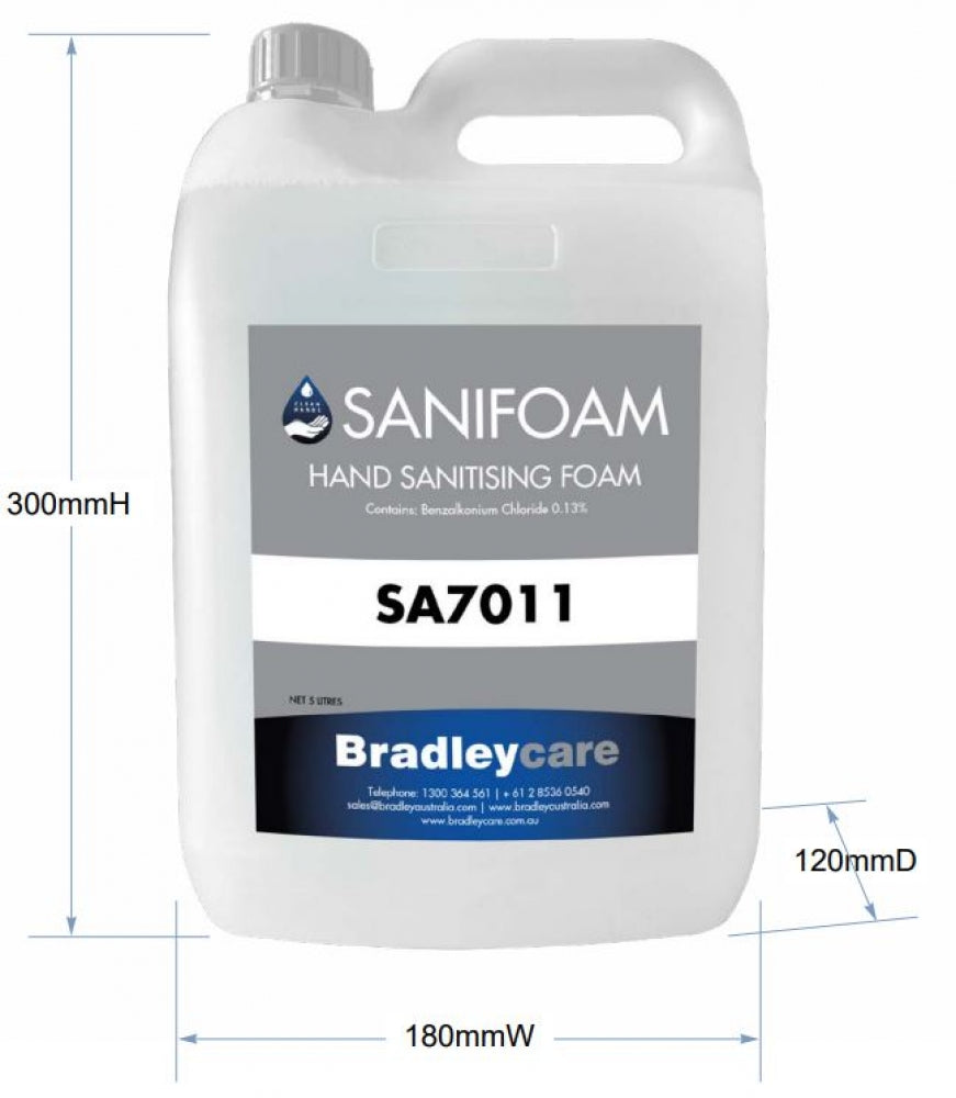 Bradley Bradleycare SA7011 Sanifoam Hand Sanitiser Foam Antimicrobial