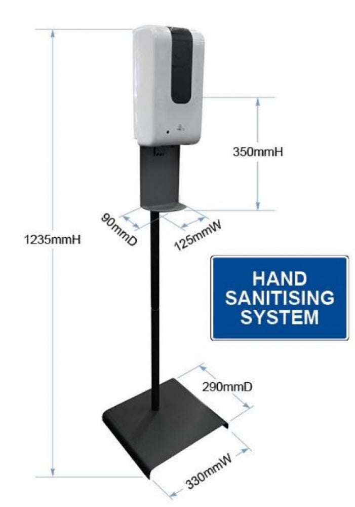 Bradley CleanHands 68602 Gel Sanitiser Dispenser Stand 1L