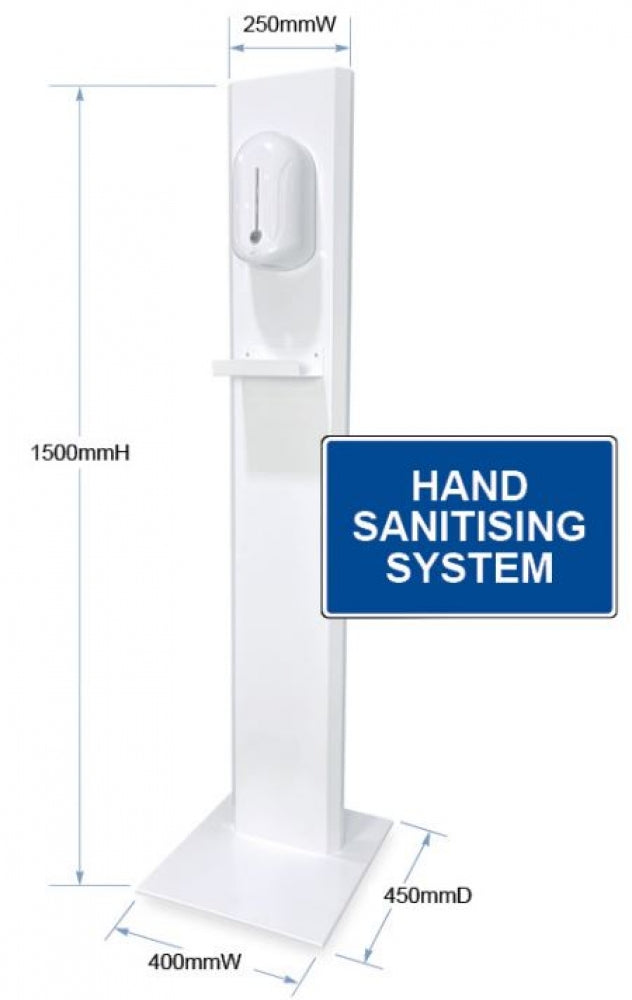 Bradley CleanHands 68010 Soap and Sanitiser Stand with Drip Tray