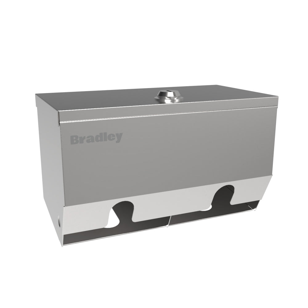 Bradley 54412 Double Toilet Roll Dispenser Lockable