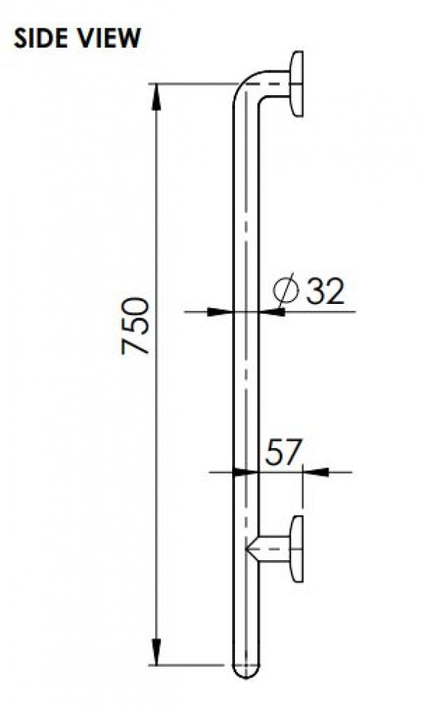 Bradley 832 Shower Grab Rail U Shaped