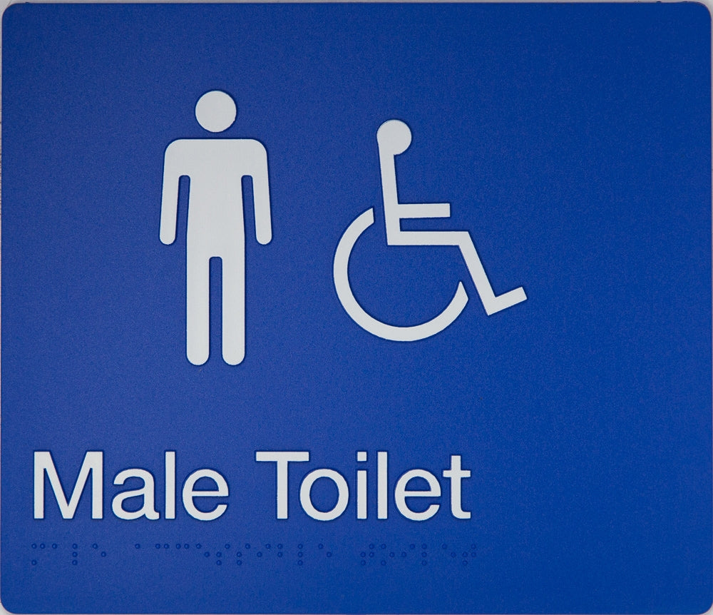 BEST BUY MDT Male Accessible Toilet Sign Braille