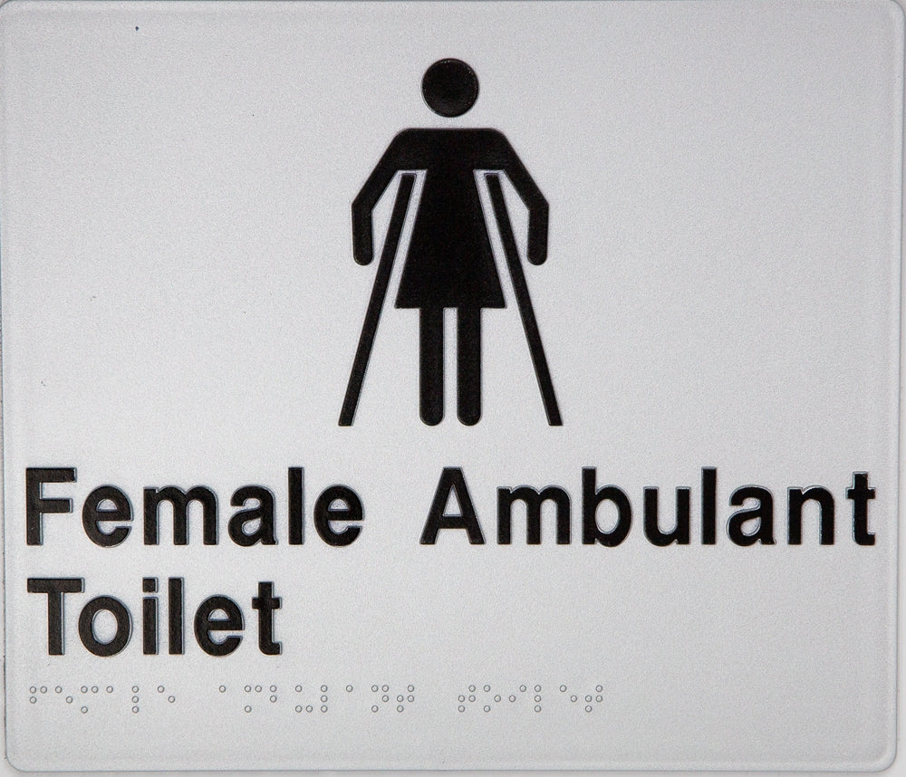 BEST BUY FAT Female Ambulant Toilet Sign Braille