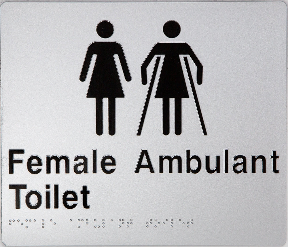BEST BUY FFAT Female Toilet and Female Ambulant Toilet Sign Braille
