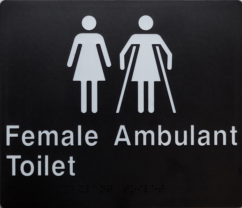 BEST BUY FFAT Female Toilet and Female Ambulant Toilet Sign Braille