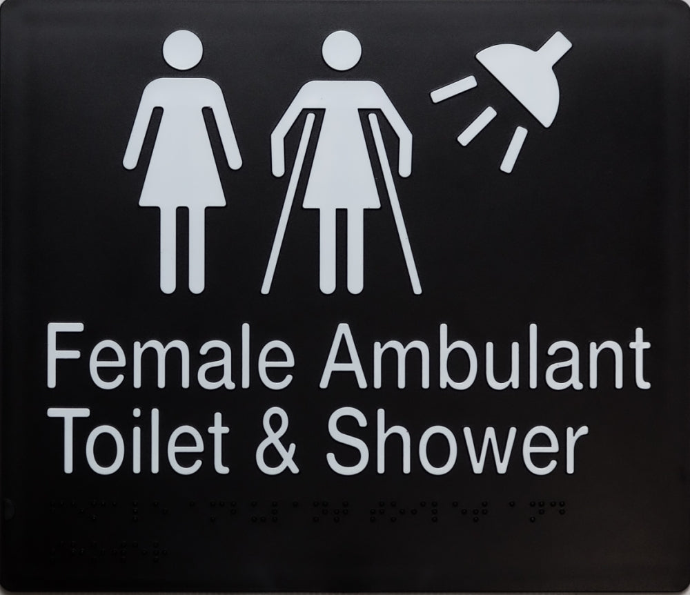 BEST BUY FFATS Female Female Ambulant Toilet and Shower Sign Braille