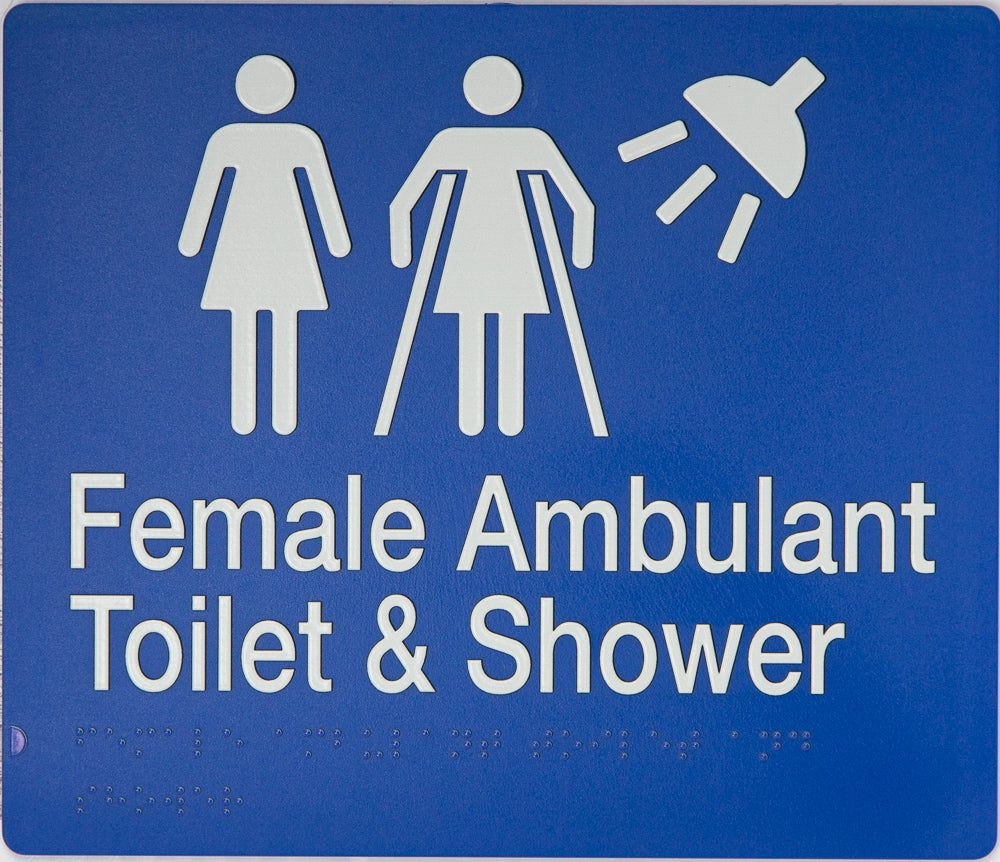 BEST BUY FFATS Female Female Ambulant Toilet and Shower Sign Braille