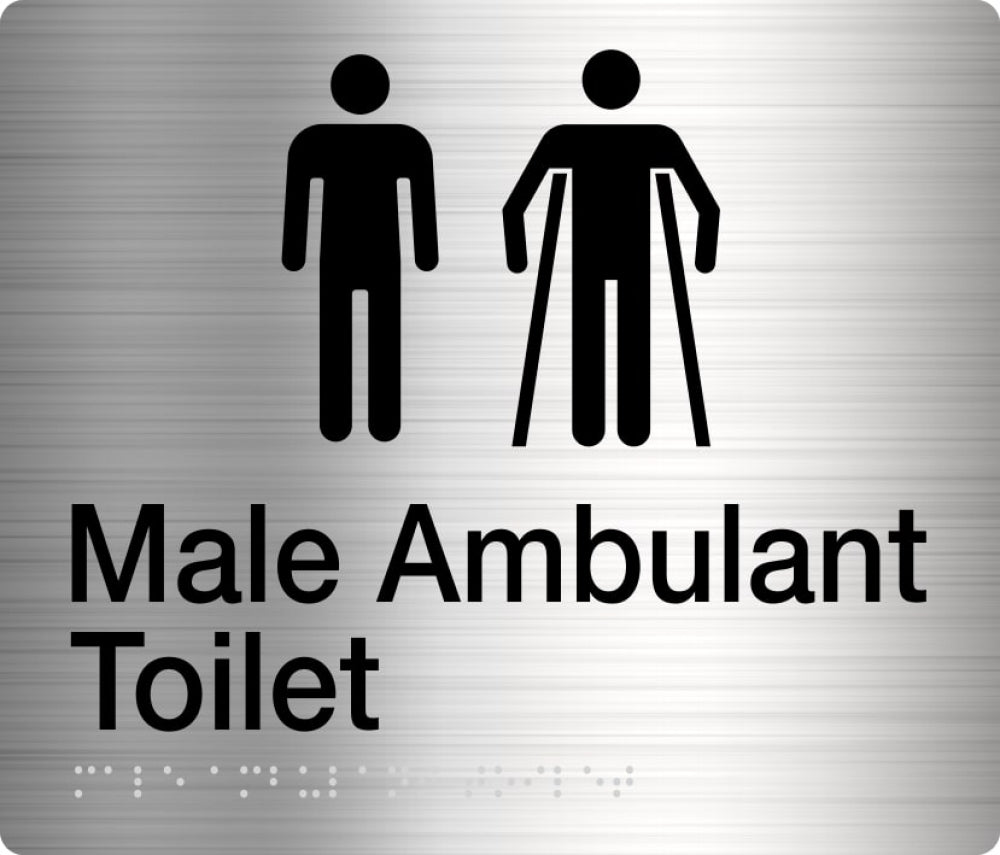 BEST BUY MMAT Male Toilet and Male Ambulant Toilet Sign Braille