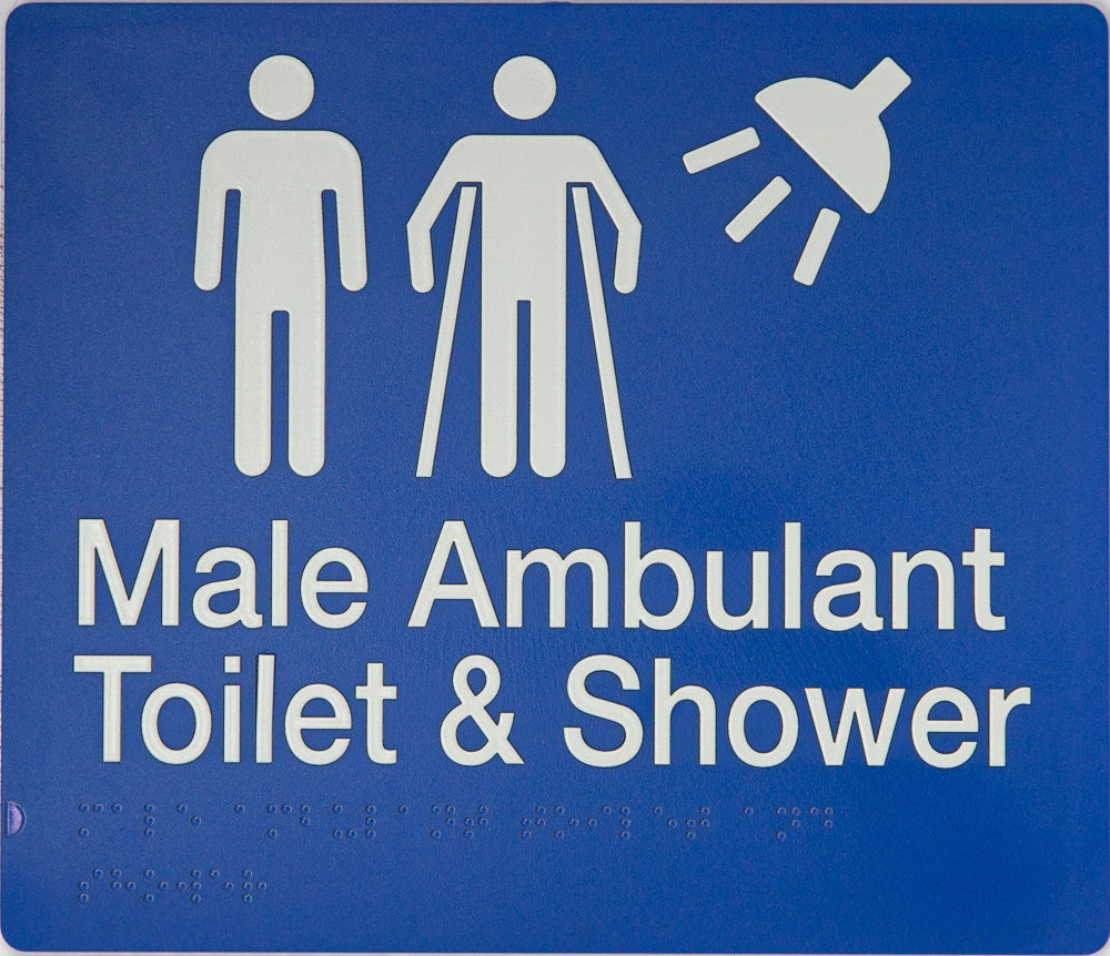 BEST BUY MMATS Male Male Ambulant Toilet and Shower Sign Braille