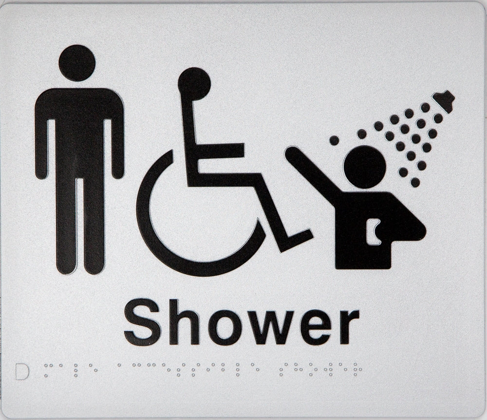 BEST BUY MDS Male Accessible Shower Sign Braille