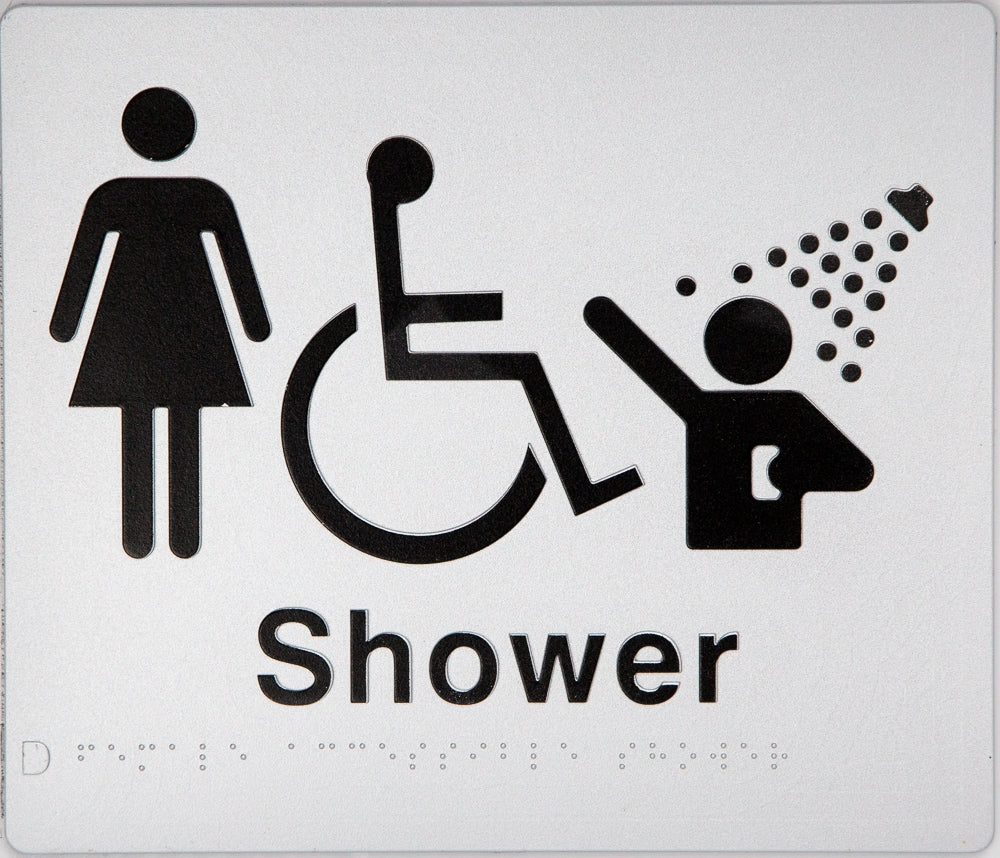 BEST BUY FDS Female Accessible Shower Sign Braille
