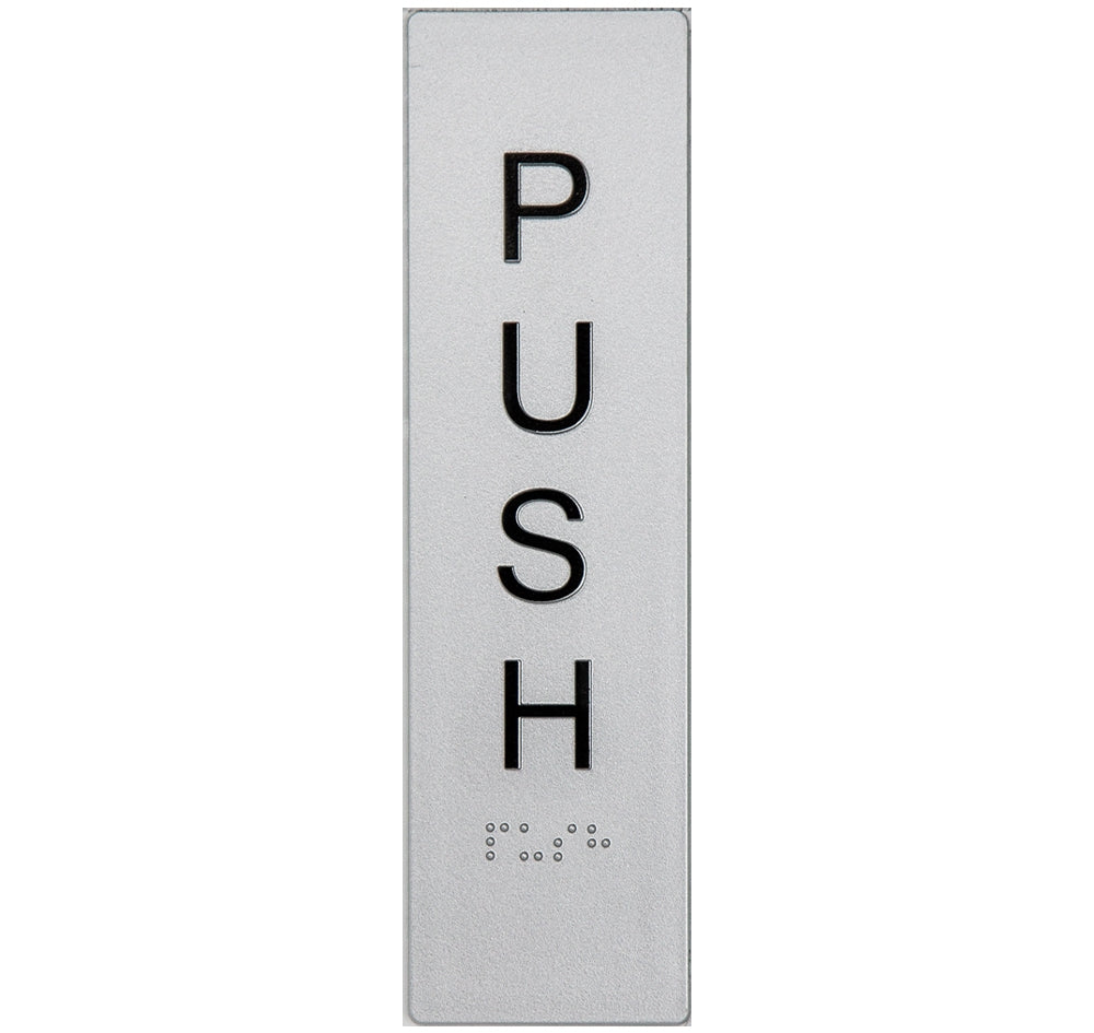 BEST BUY Vertical Push Entry Sign Braille