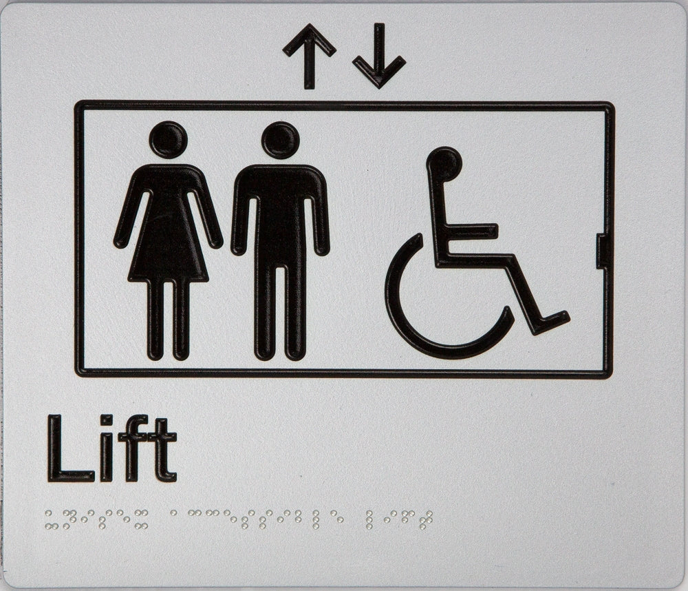BEST BUY Accessible Lift Sign Braille