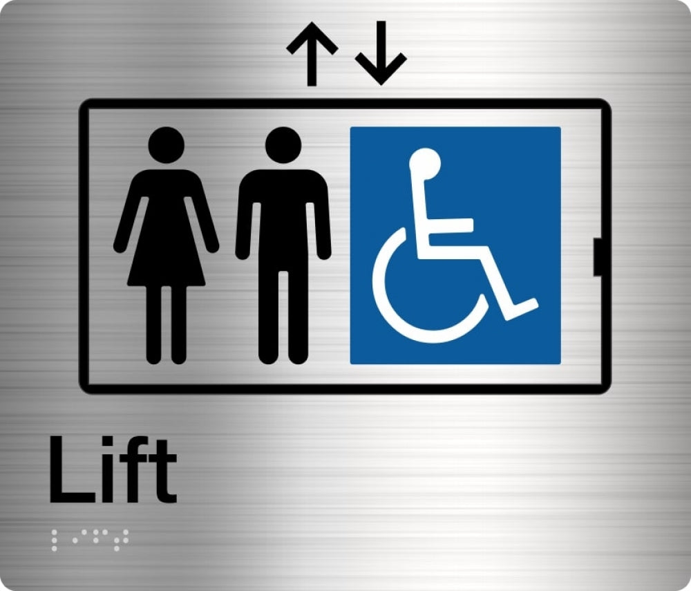 BEST BUY Accessible Lift Sign Braille