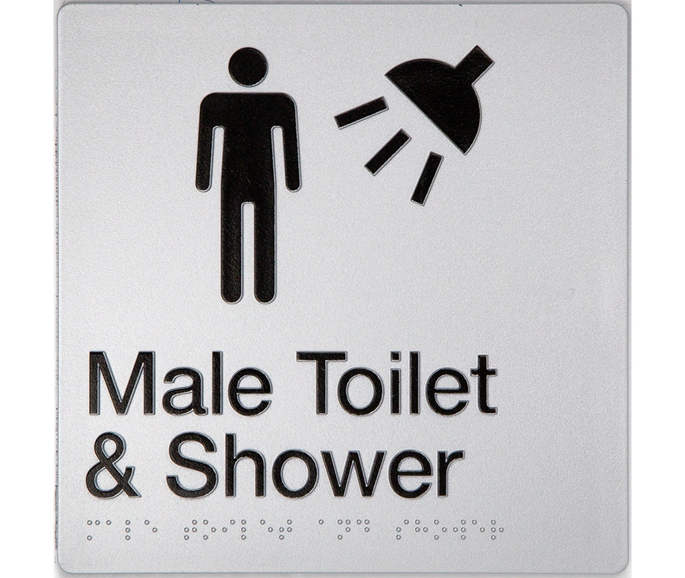 BEST BUY MTS Male Toilet and Shower Sign Braille