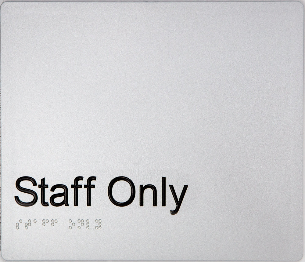 BEST BUY Staff Only Sign Braille