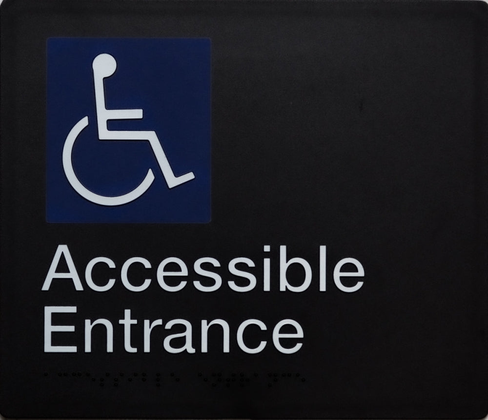 BEST BUY AE Accessible Entrance Sign Braille