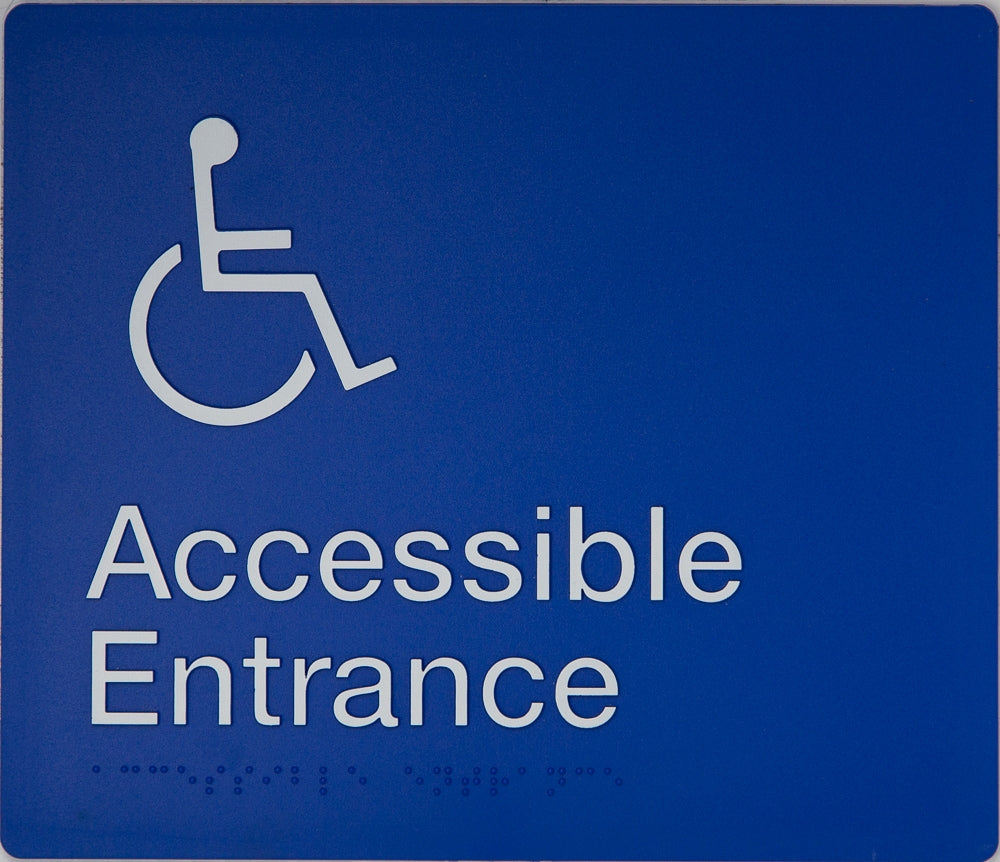 BEST BUY AE Accessible Entrance Sign Braille