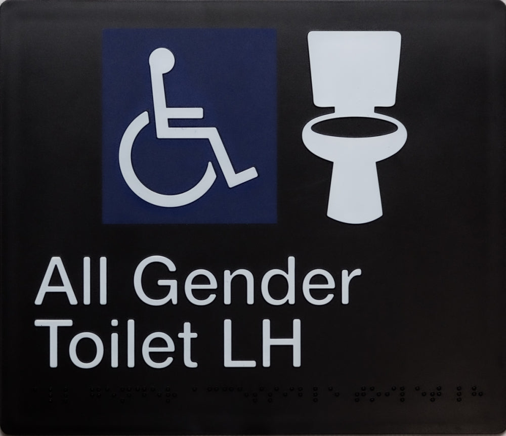 BEST BUY All Gender Accessible Toilet LH Sign Braille