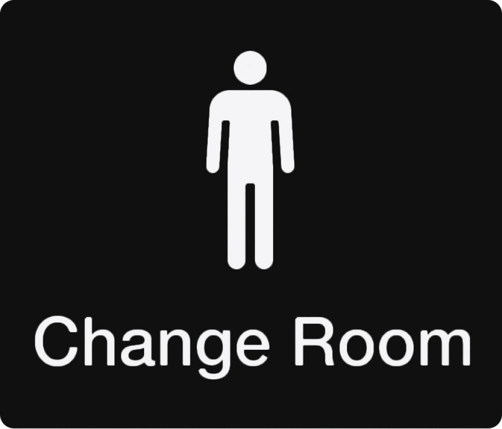 BEST BUY MC Male Change Room Sign Braille